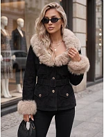Dámská bunda s odnímatelnou kožešinou, černá, FashionStreet TY5850 Dámská bunda s odnímatelnou kožešinou, černá, FashionStreet TY5850