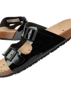 Abeba Sandály Black W 8088 pracovní žabky