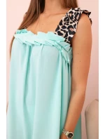 Dámské šaty s ramínky s leopardím potiskem mincovna Dámské šaty s ramínky s leopardím potiskem mincovna