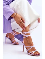 Dámské Sandály Vázané Na Vysokém Podpatku Fialová Meya Dámské Sandály Vázané Na Vysokém Podpatku Fialová Meya