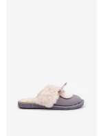 Dámské Pantofle S Kožíškem Šedé Nartani Dámské Pantofle S Kožíškem Šedé Nartani
