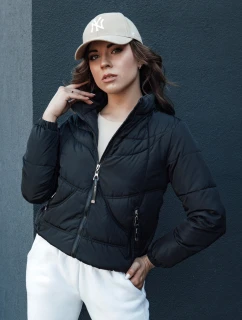 Dámská přechodná prošívaná bunda se stojáčkem SALECA černá FashionStreet TY4414