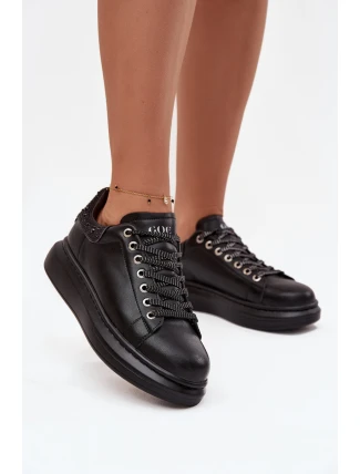 Dámské tenisky z pravé kůže GOE OO2N4004 Černé