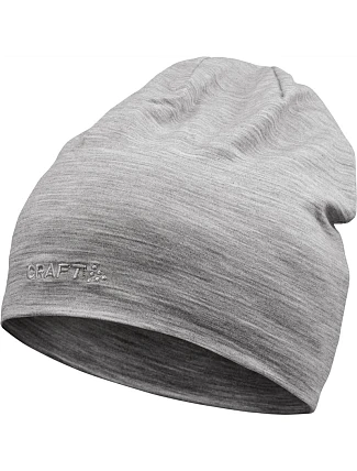 Craft Corporate Essence Wool Hat Merino pletená čepice 81.6631 grey melange Craft Corporate Essence Wool Hat Merino pletená čepice 81.6631 grey melange
