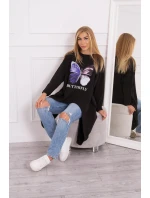 Oversize halenka s potiskem černá