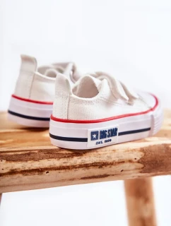 Dětské látkové tenisky se suchým zipem BIG STAR KK374079 Bílá