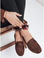 Dámské semišové hnědé mokasíny FashionStreet ZY1175