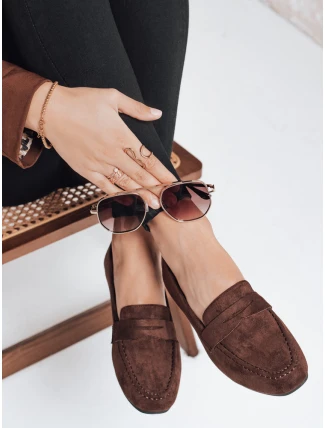 Dámské semišové hnědé mokasíny FashionStreet ZY1175