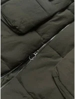 Dámská zimní oversize bunda v barvě khaki (736art)