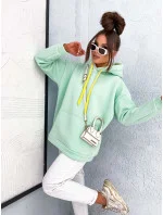 Hrubší dámská klokaní mikina v mátové barvě (82131) Hrubší dámská klokaní mikina v mátové barvě (82131)