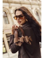 Lodičky s odkrytými patami a mašlí Hnědé Eklevia Lodičky s odkrytými patami a mašlí Hnědé Eklevia