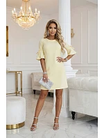 Dámské šaty 217-12 NEVA  pastelově žluté - Numoco