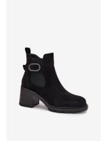 Boty na podpatku model 216653 Step in style Boty na podpatku model 216653 Step in style