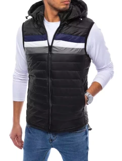 Pánská prošívaná vesta černá FashionStreet TX4032