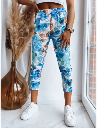 Dámské kalhoty FLOWER GARDEN modré FashionStreet UY1471