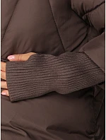 Dámská zimní bunda s kožešinou a kapucí, tmavě hnědá, FashionStreet TY5889