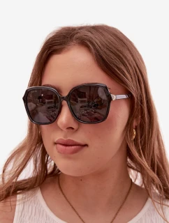 Dámské sluneční brýle se skleněnými kamínky Černé