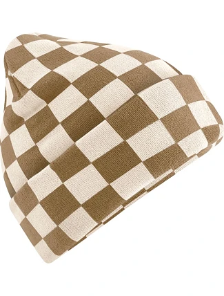 Beechfield B 531 Pletená čepice "Checkerboard" 53.0531 biscuit/almond Beechfield B 531 Pletená čepice "Checkerboard" 53.0531 biscuit/almond