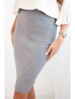 Dámská sukně z elastické viskózové pleteniny šedá