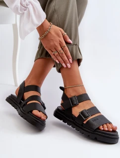 Dámské sandály z ekokože Big Star NN274065 Černé