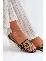 Plné Dámské Pantofle S Ozdobnou Přezkou Leopard Clariola Plné Dámské Pantofle S Ozdobnou Přezkou Leopard Clariola