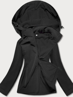 Černá dámská bunda s polarem (HH017-1)