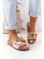 Nazouváky Na Korkové Podrážce S řetízkem Béžové Last Dance