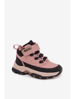 Dětské sněhové boty na suchý zip Big Star SS374011 Růžové Dětské sněhové boty na suchý zip Big Star SS374011 Růžové