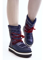 Dámské sněhule s tkaničkami, tmavě modrá Lilara Dámské sněhule s tkaničkami, tmavě modrá Lilara