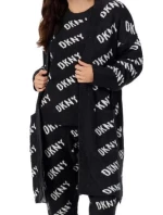 Dámský župan - cardigan YI3022597 019 černá/bílá - DKNY Dámský župan - cardigan YI3022597 019 černá/bílá - DKNY