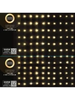 VÁNOČNÍ STROMEK SVĚTLA VENKOVNÍ / VNITŘNÍ SVĚTELNÝ ZÁVĚS 144 VEDL 120X120CM S DÁLKOVÝM OVLÁDÁNÍM TEPLÁ BÍLÁ