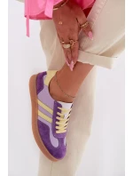 Kožené Dámské Tenisky LR61-7059 Fialové