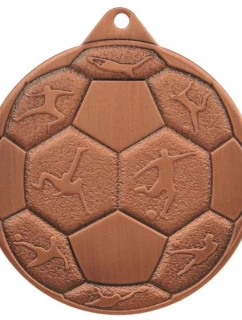 OCELOVÁ FOTBALOVÁ MEDAILE FI 50 MMC8850/B - BRONZOVÁ