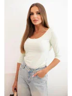 Halenka s kulatým výstřihem jablková