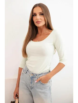 Halenka s kulatým výstřihem jablková