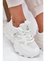 Dámské Sportovní Boty Sneakers Na Tlusté Podešvi Bílé Prononice