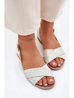 Kožené Ploché Sandály Maciejka 04614-46 Mátové