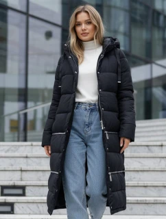 Dámská zimní dlouhá bunda tmavě modrá FashionStreet TY5467