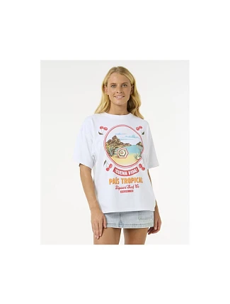 Tričko RIP CURL Cove Heritage Tee, bílé Tričko RIP CURL Cove Heritage Tee, bílé