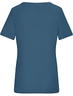 Daiber 8039 Dámské bio tričko s jemným žebrováním 02.8039 dusty blue