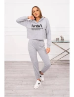 Šedá sada s potiskem