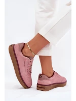 Semišové Dámské Tenisky Daniel Lopez SS2D4010 Růžové