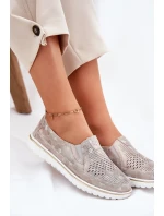 Semišové nazouvací boty Béžovo-zlatá Inez