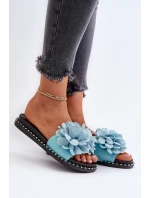 Dámské sandály s květinovými ozdobami Černé Cellanen