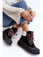 Izolované Trapper Boty Na Silné Podrážce, Černá Ralotta