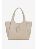 Dámská kabelka shopper s přezkou Nobo – světle béžová