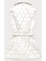 Dámská vesta v ecru barvě s límcem (JIN221) Dámská vesta v ecru barvě s límcem (JIN221)