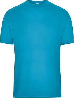 Daiber JN 1808 Pánské pracovní tričko z bio bavlny - Solid 02.1808 turquoise