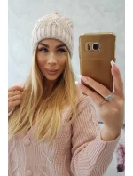 Fleecová čepice Sylwia K244 light beige Fleecová čepice Sylwia K244 light beige