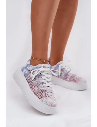 Dámské Tenisky Na Platformě S Háčkovaným Svrškem Mmultikolor Mirietto